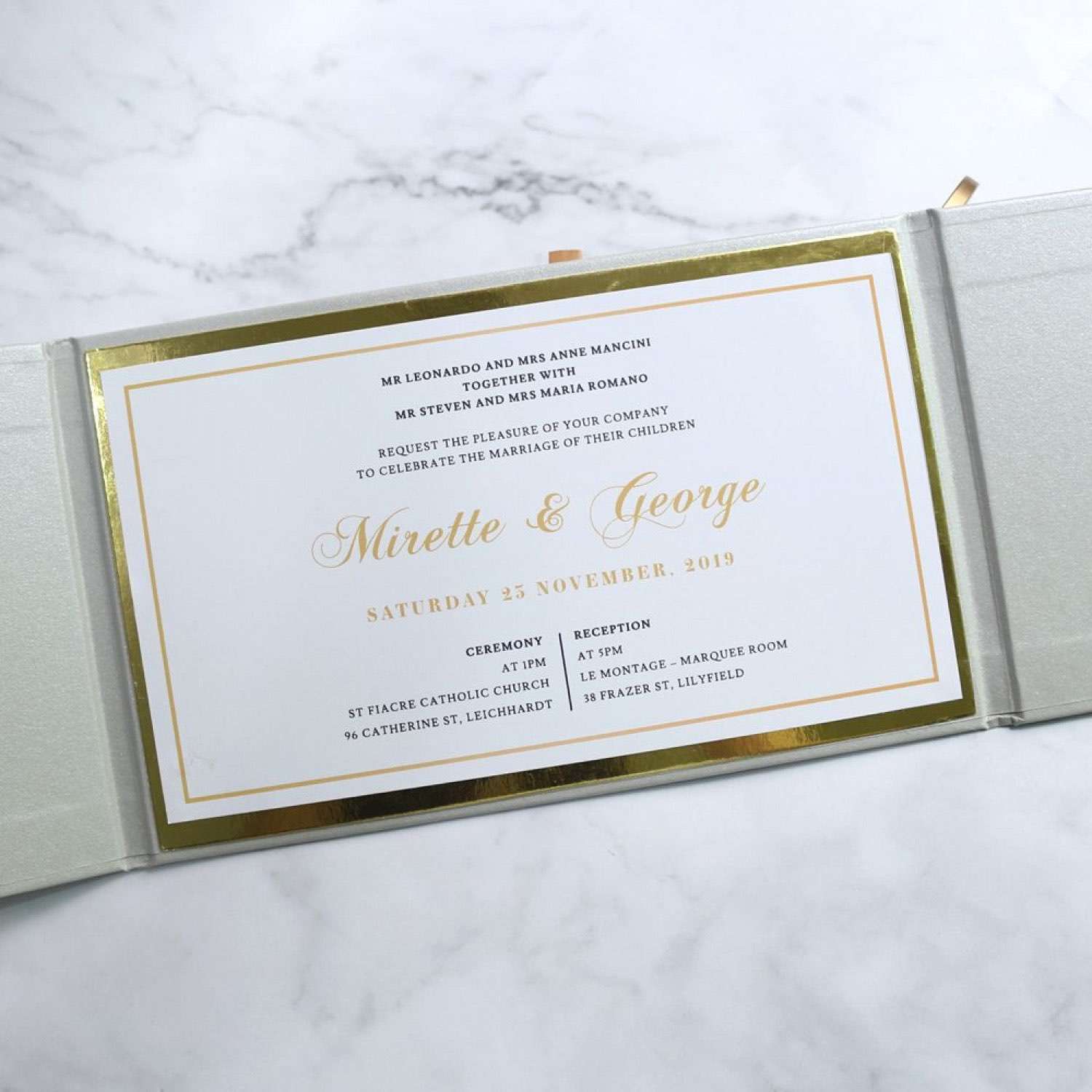 Invitation Card With Gray Hard Cover Simple Style Invitation Card Customized